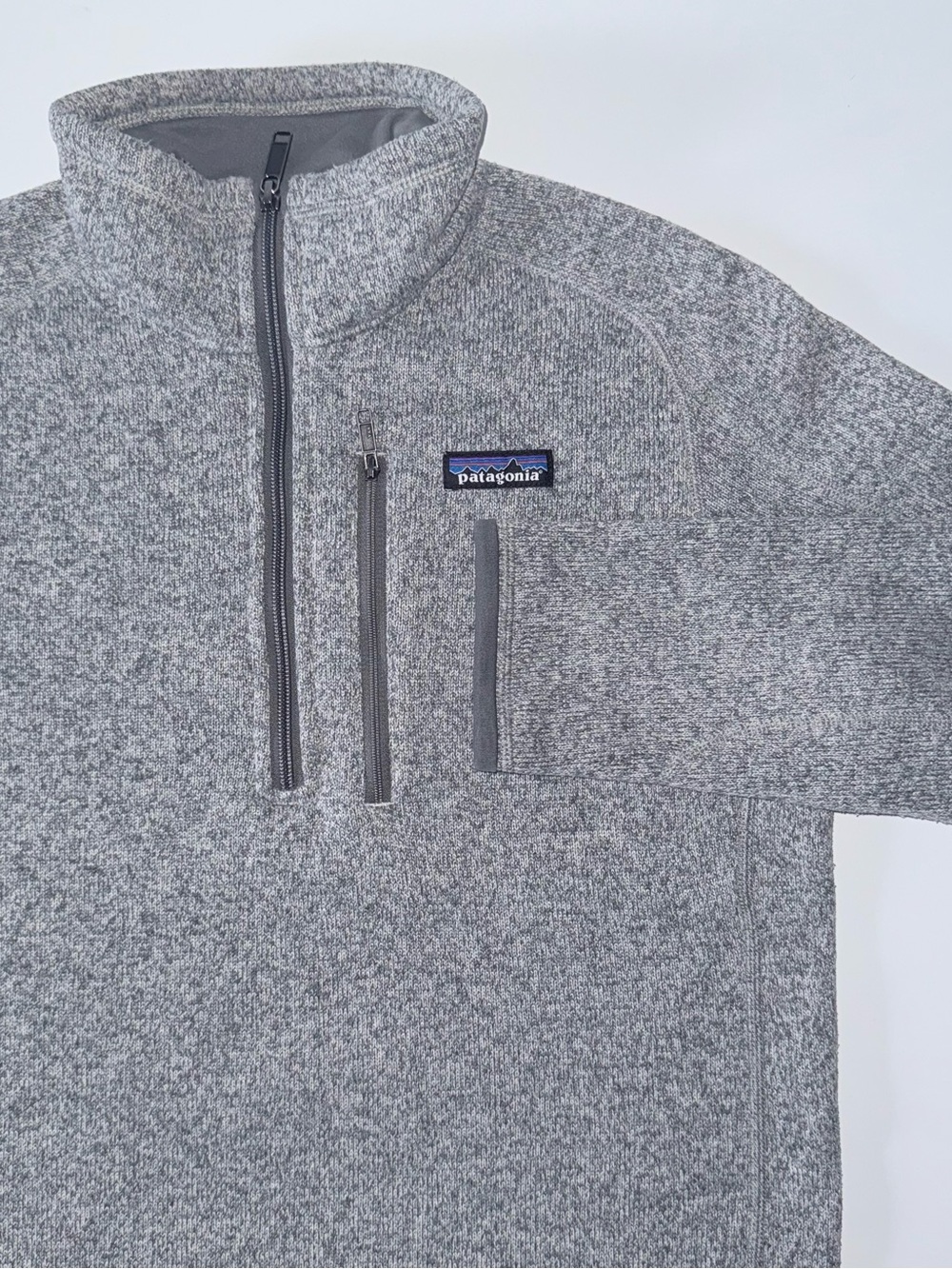 Patagonia Worn Wear Quarter Zip Pullover Women's S Gray Fleece